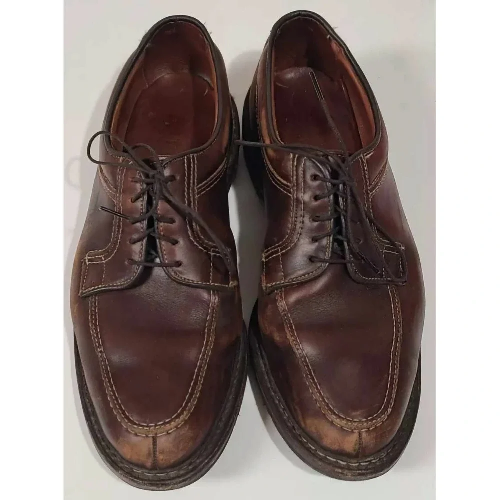 Allen Edmonds Wilbert Brown‎ Leather Split Toe Oxford Shoes Mens 11201